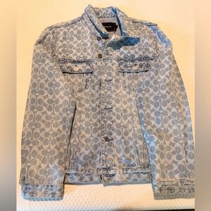 Coach Blue Patterned Denim Jacket